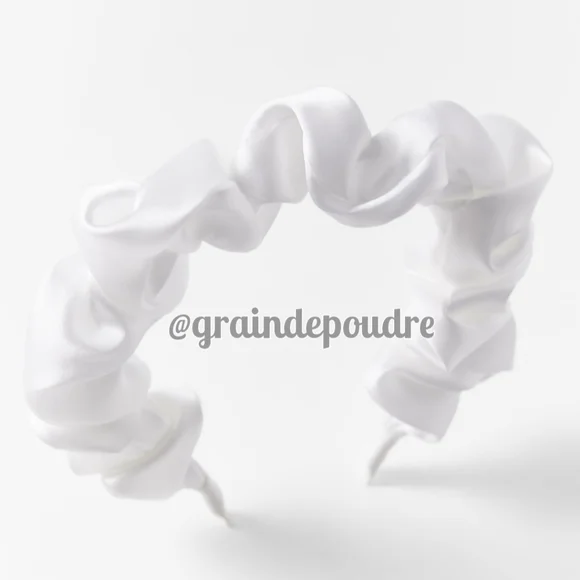 Zara | Accessories | Rare Zara Pure White Silk Ruched Bridal  display picture 3